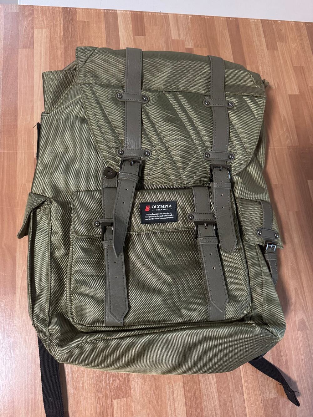 Olympia USA Hopkins 18" Laptop & Hiking Backpack – Olive Green